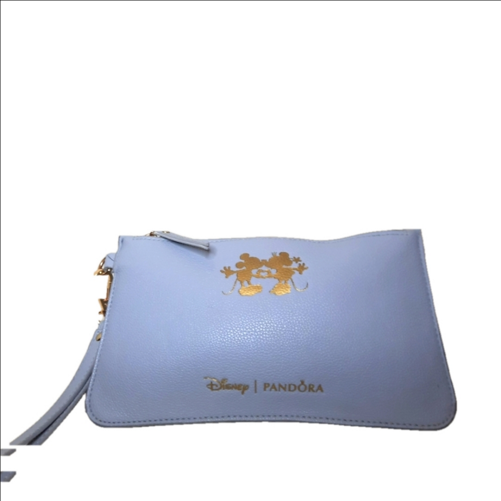 Disney Pandora Wristlet in Light Grey Featuring Mickey and Minnie Mouse